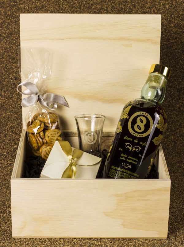 Estuche navidad licor con galletas