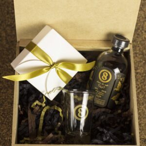 Kit Café8Coffee con trufas, copa y Licor de café 100ml.